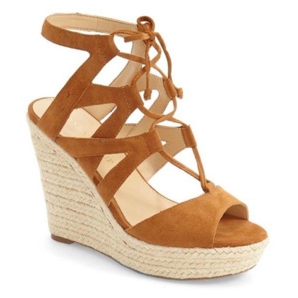 Suede Espadrille Wedge Sandals - Picture 2 of 8